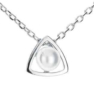 NB-2026 Střibrný náhrdelník s přírodní perlou
