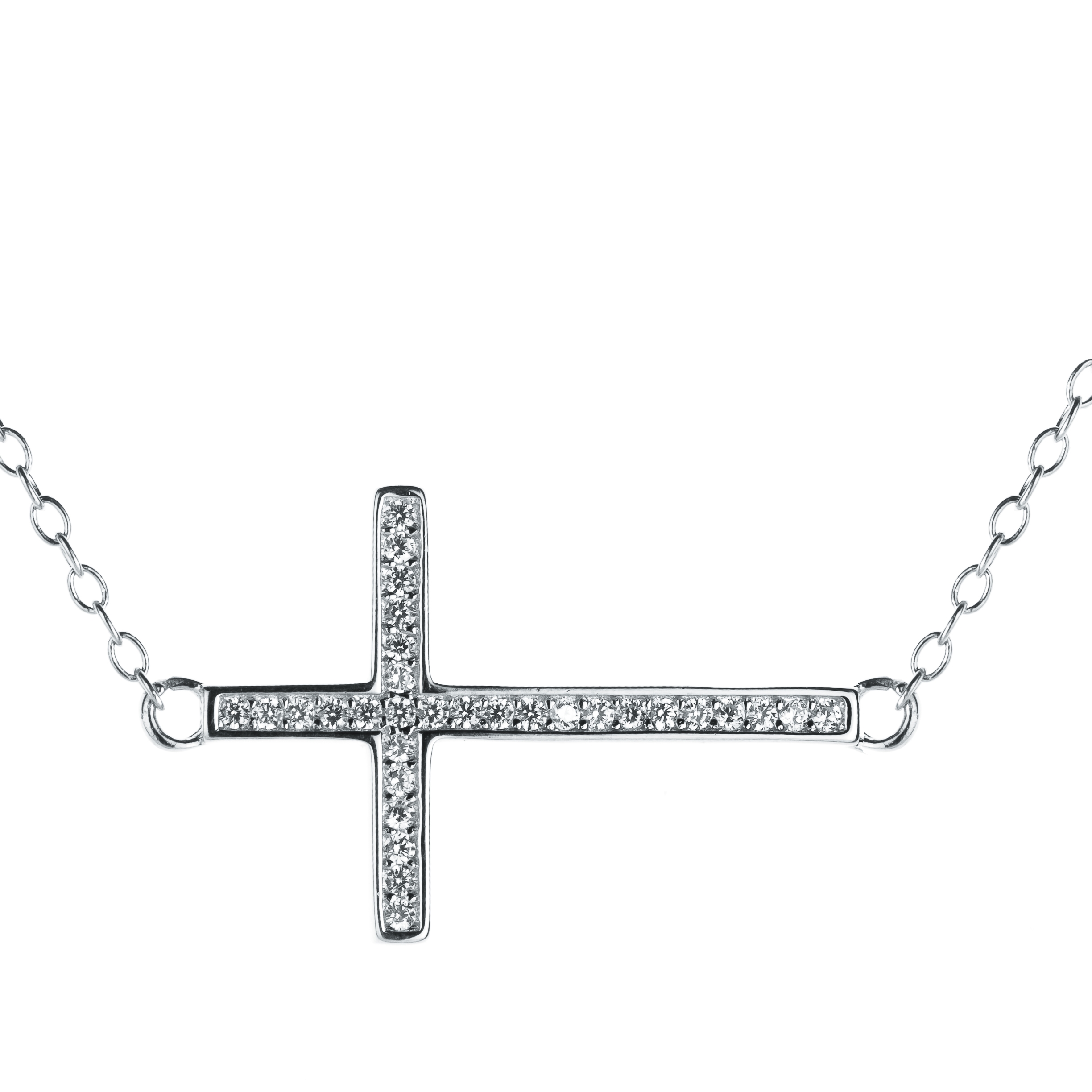Střibrný náhrdelník s křížem NB-2113