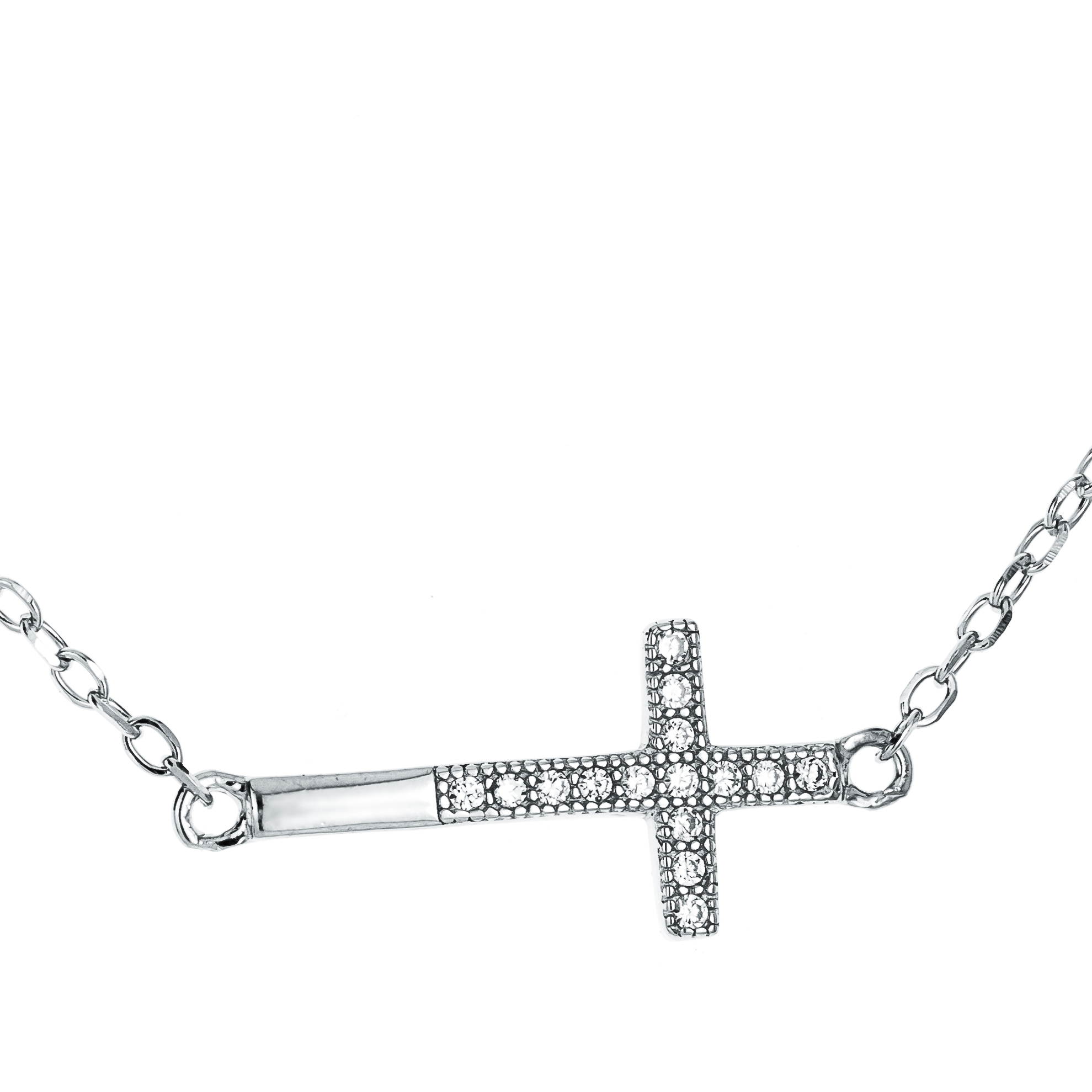 Střibrný náhrdelník s křížem NB-2115