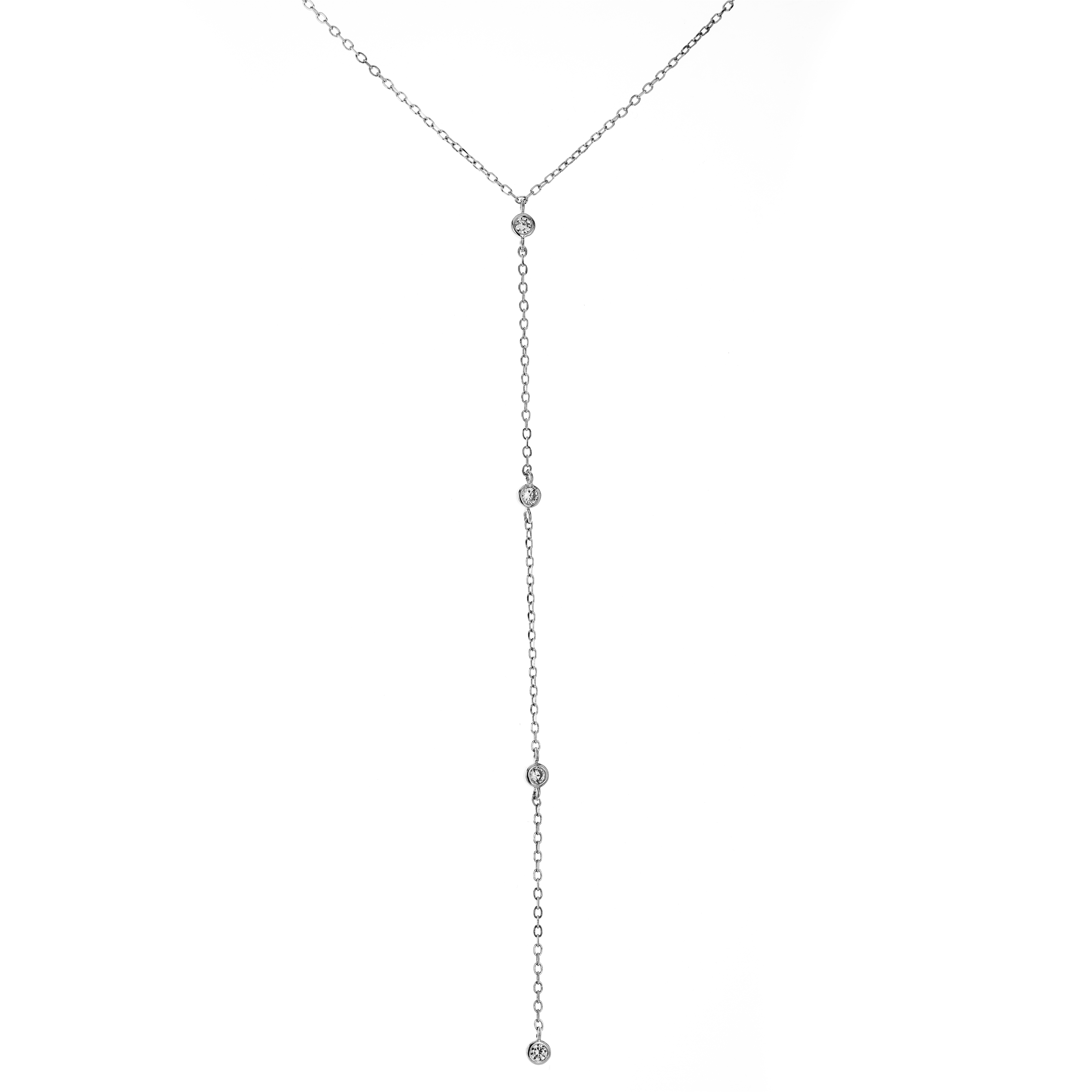 Střibrný náhrdelník se zirkony NB-2130