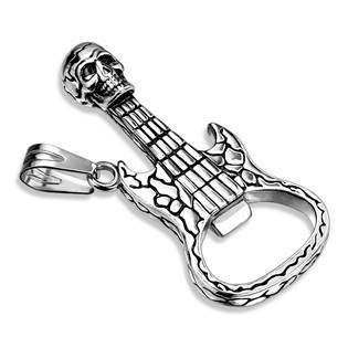 Šperky4U Velký ocelový přívěšek kytara - otvírák - OPP1780-ST