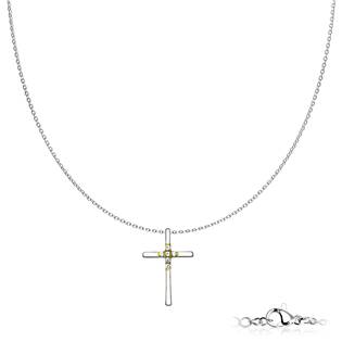 OPD0242-ST Ocelový náhrdelník s křížkem