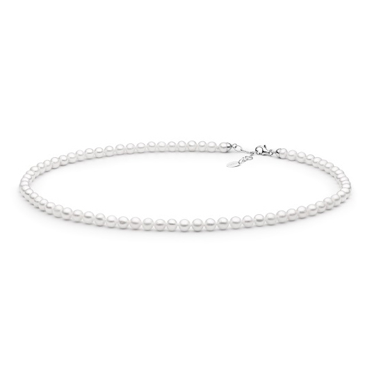 Perlový náhrdelník z pravých říčních perel GA3022-WH