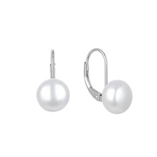 NB-3459 Stříbrné perlové náušnice