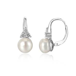 NB-3457 Stříbrné perlové náušnice