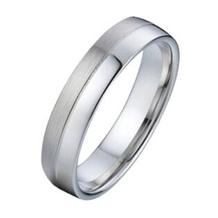 NUBIS® NSS3017 Pánský snubní ocelový prsten šíře 4 mm - velikost 65 - NSS3017-65