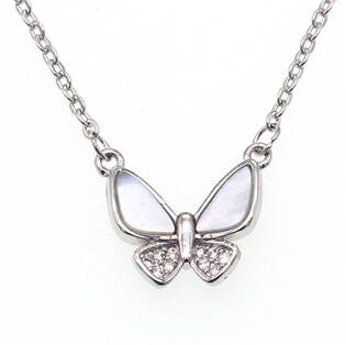 NB-2185 Střibrný náhrdelník motýlek