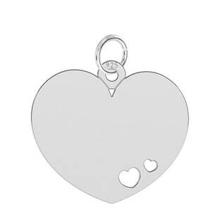 NB-4159 Stříbrný přívěšek srdce se srdíčky