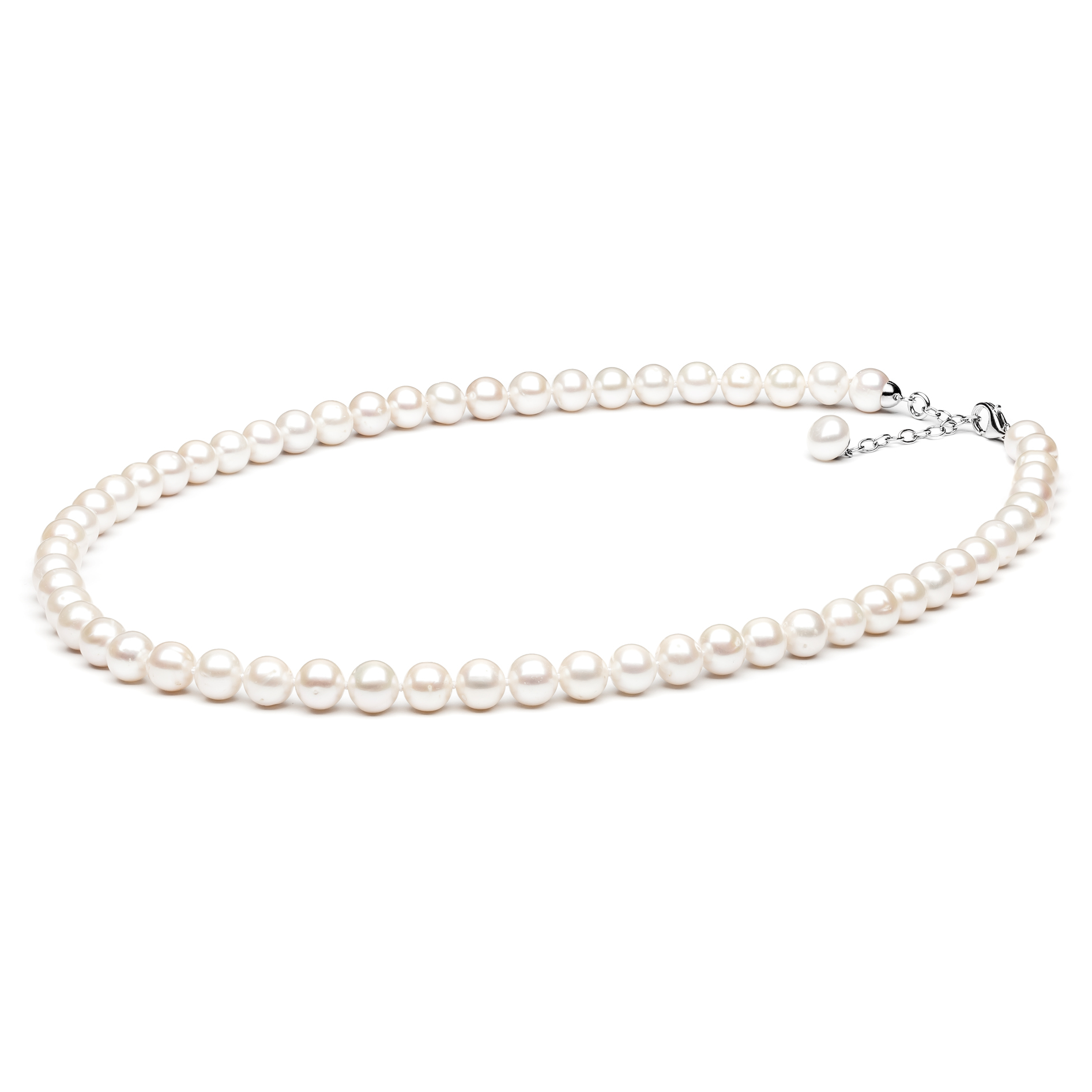 Dvojitý perlový náhrdelník z pravých říčních perel GA3044