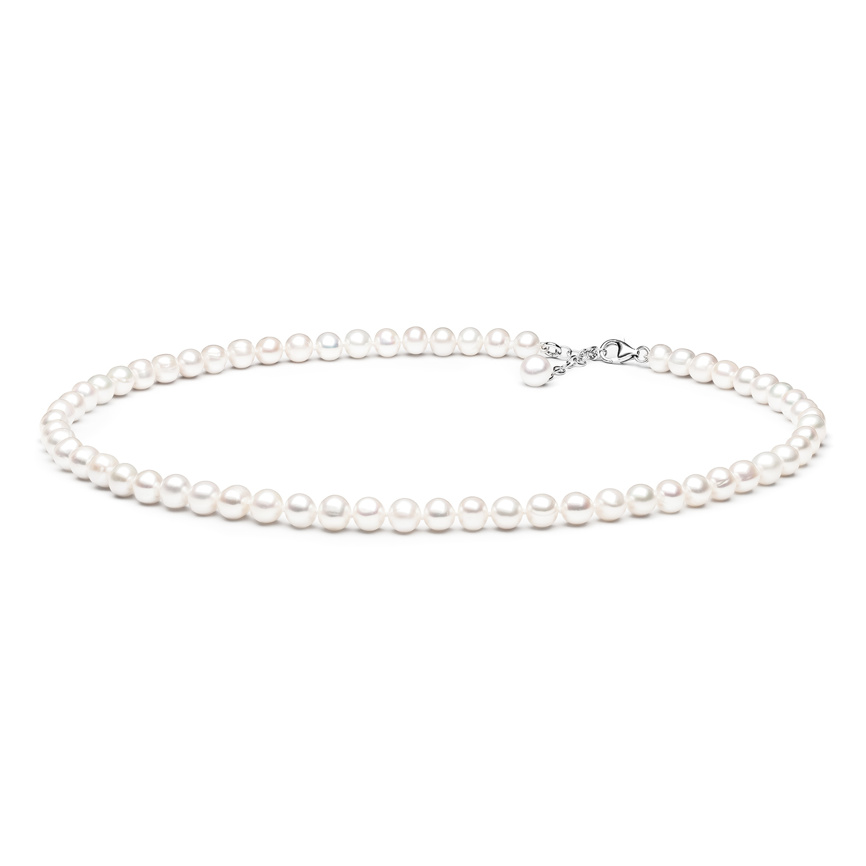 Perlový náhrdelník z pravých říčních perel GA3032-WH