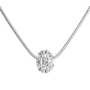 Stříbrný náhrdelník s korálkem Preciosa EG4265