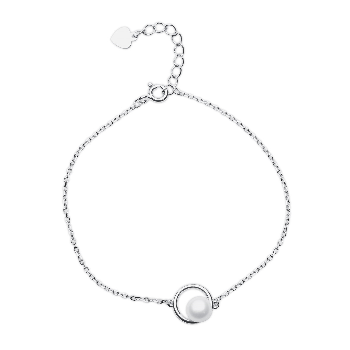 Stříbrný náramek s přírodní perlou NB-1091