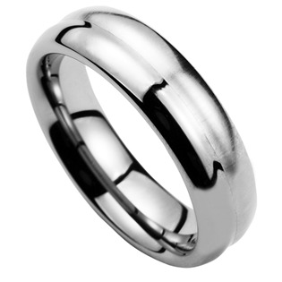 NUBIS® Snubní prsten wolfram, šíře 6 mm, vel. 67 - velikost 67 - NWF2000-67