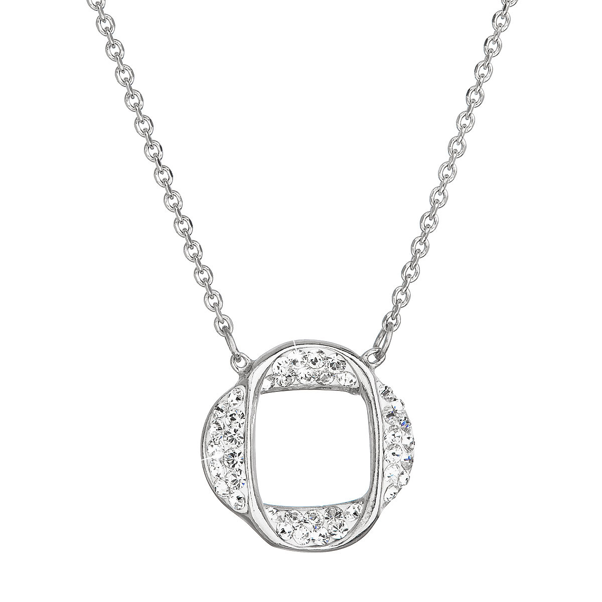 Stříbrný náhrdelník s Crystals from Swarovski® Crystal EG4003-CR