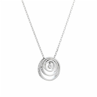 NB-2280 Stříbrný náhrdelník s kroužky
