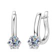 Moissanite stříbrné náušnice