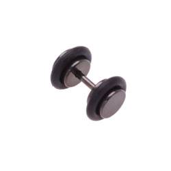 Levně Falešný piercing do ucha černý - průměr 5 mm - FP01046