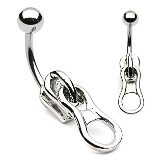 Šperky4U Piercing do pupíku - zip - WP01102