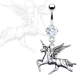 Šperky4U Piercing do pupíku - okřídlený kůň - WP01094