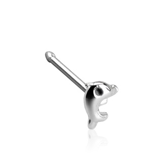 Šperky4U Stříbrný piercing do nosu - delfín - N01085