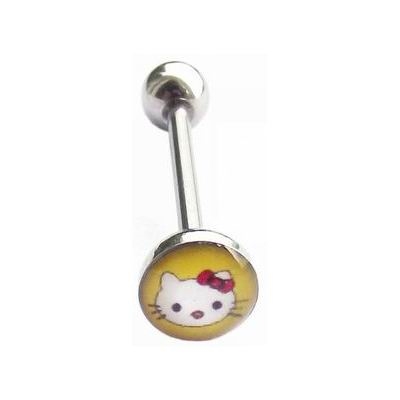 Šperky4U Piercing do jazyka - kočička Hello Kitty - PJ01111