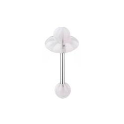 Šperky4U Piercing do jazyka s kroužkem - PJ01161-CW