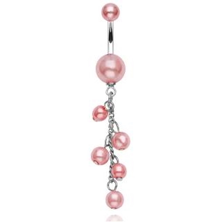 Šperky4U Piercing do pupíku perličky - WP01263-P