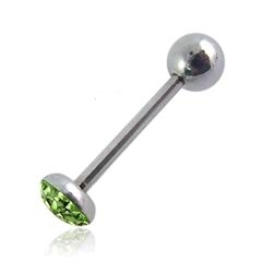 Šperky4U Piercing do jazyka s krystaly - PJ01013-G