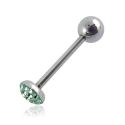 Šperky4U Piercing do jazyka s krystaly - PJ01013-Q