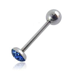 Šperky4U Piercing do jazyka s krystaly - PJ01013-B