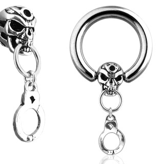 Šperky4U Piercing - kruh lebka - K01010-1613