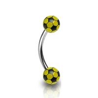 Šperky4U Piercing do obočí - fotbalový míč - OB01083-Y