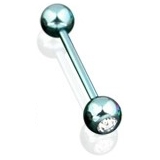 Šperky4U Piercing do jazyka se zirkonem - PJ01068-LB