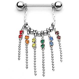 Piercing do bradavky se štítem
