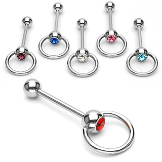 Šperky4U Piercing do jazyka pohyblivý - PJ01139-R