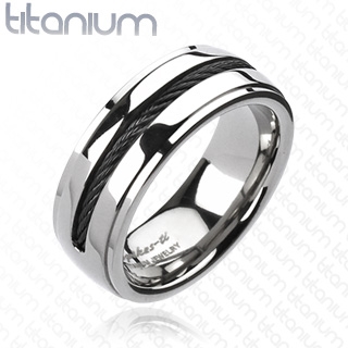 Šperky4U Pánský prsten z Titanu - velikost 65 - OPR1450-65