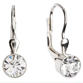 Stříbrné náušnice s krystaly Crystals from Swarovski® Crystal