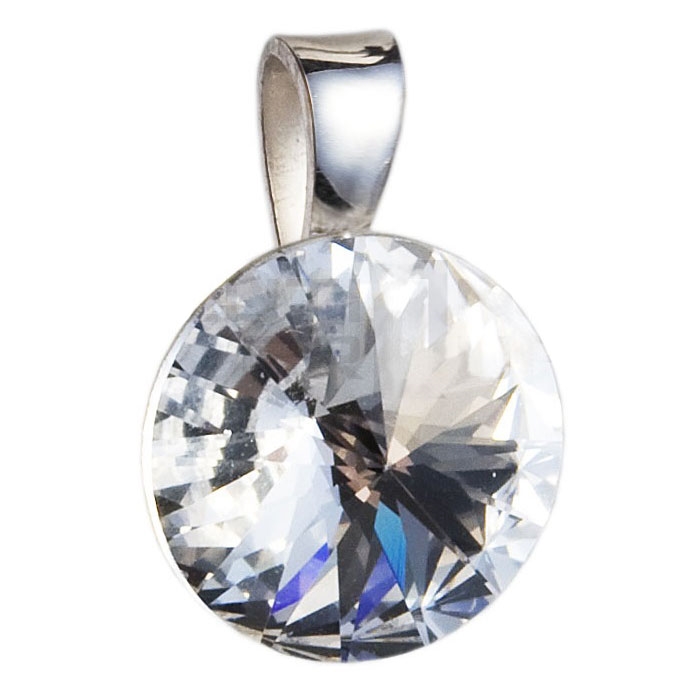 EVOLUTION GROUP CZ Stříbrný přívěšek rivoli Crystals from Swarovski® Crystal - 34112.1 Crystal