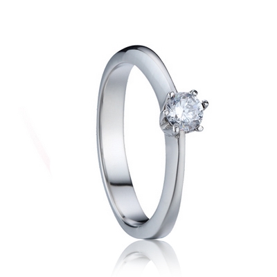 Šperky4U Zásnubní ocelový prsten se zirkonem - velikost 62 - OPR1544-62