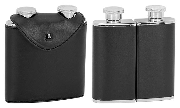 Oceľová vrecková fľaša - dvojbalenie, 2 x 75ml