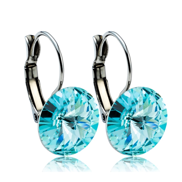 Šperky4U Ocelové náušnice - Aquamarine - NBSS006