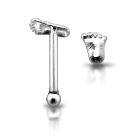 Šperky4U Stříbrný piercing do nosu - stopa - N01023