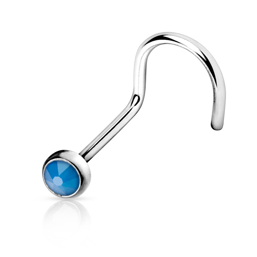 Šperky4U Zahnutý piercing do nosu - opalit - N01046-B
