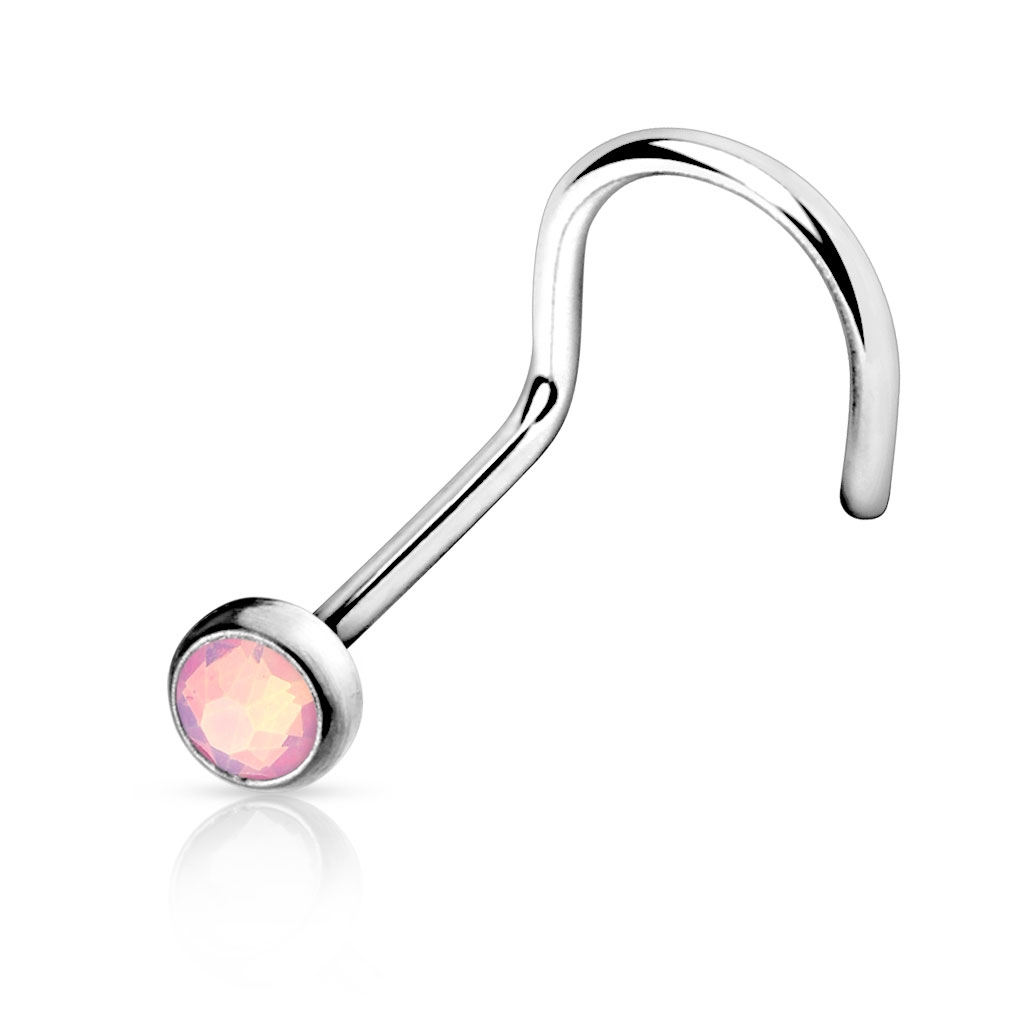 Šperky4U Zahnutý piercing do nosu - opalit - N01046-P