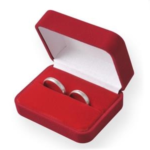 Semišová darčeková krabička na snubný prsteňe