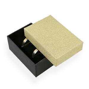 Šperky4U Dárková krabička na snubní prsteny zlatá/černá - KR0069-GD