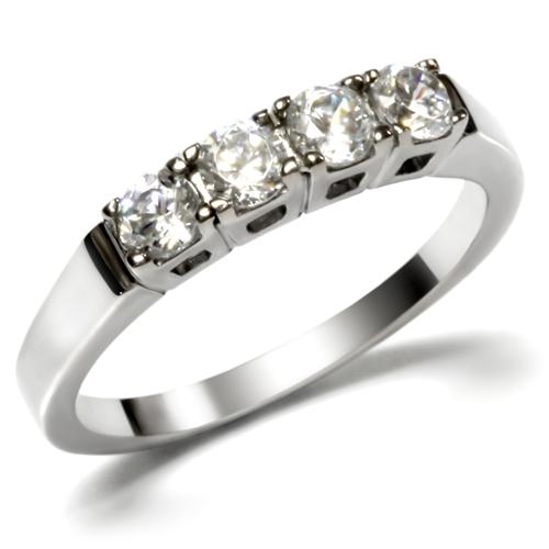 Šperky4U Ocelový prsten se zirkony - velikost 52 - OPR1579-52