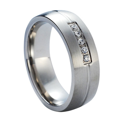 NUBIS® NSS1008 Dámský snubní prsten se zirkony - velikost 52 - NSS1008-Zr-52