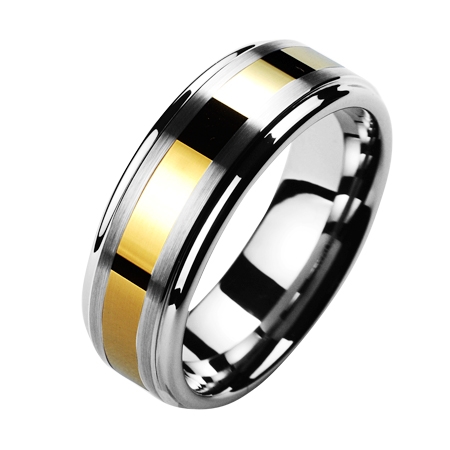 NUBIS® NWF1024 Pánský snubní prsten wolfram - velikost 70 - NWF1024-8-70