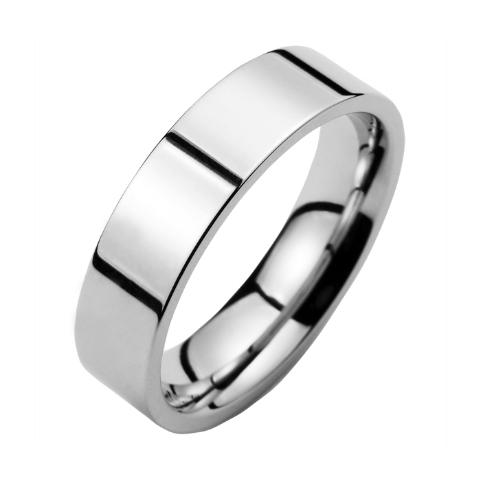 Šperky4U Ocelový prsten lesklý, šíře 6 mm - velikost 66 - OPR1266-66